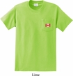 Canada Flag Patch Pocket Print Mens Pocket T-shirt