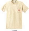 Canada Flag Patch Pocket Print Mens Pocket T-shirt