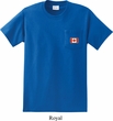 Canada Flag Patch Pocket Print Mens Pocket T-shirt
