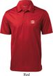 Canada Flag Patch Pocket Print Mens Textured Polo