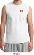 Canada Flag Patch Pocket Print Muscle Shirt