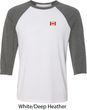 Canada Flag Patch Pocket Print Raglan Shirt