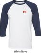 Canada Flag Patch Pocket Print Raglan Shirt