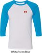 Canada Flag Patch Pocket Print Raglan Shirt