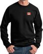 Canada Flag Patch Pocket Print Sweatshirt