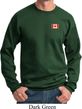 Canada Flag Patch Pocket Print Sweatshirt