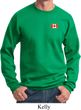 Canada Flag Patch Pocket Print Sweatshirt