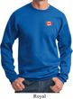 Canada Flag Patch Pocket Print Sweatshirt