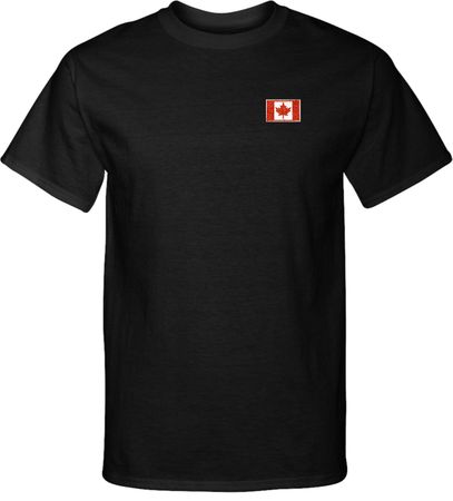 Canada Flag Patch Pocket Print Tall T-shirt