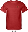 Canada Flag Patch Pocket Print Tall T-shirt