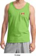 Canada Flag Patch Pocket Print Tank Top
