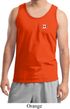 Canada Flag Patch Pocket Print Tank Top