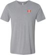 Canada Flag Patch Pocket Print Tri Blend T-shirt