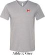Canada Flag Patch Pocket Print Tri Blend V-neck