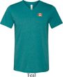 Canada Flag Patch Pocket Print Tri Blend V-neck