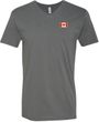 Canada Flag Patch Pocket Print V-neck