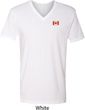 Canada Flag Patch Pocket Print V-neck