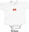 Canada Flag Patch Small Print Baby Romper