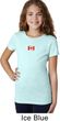 Canada Flag Patch Small Print Girls T-shirt