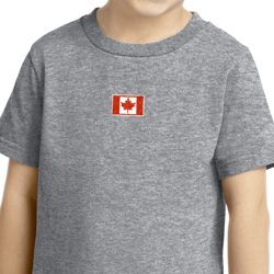 Canada Flag Patch Small Print Toddler T-shirt