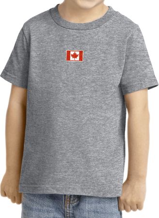 Canada Flag Patch Small Print Toddler T-shirt