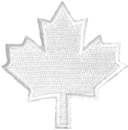 Canada White Maple Leaf Iron On Embroidered Applique Patch