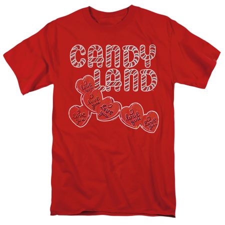 Candy Land I Love You Adult Red T-shirt - Red