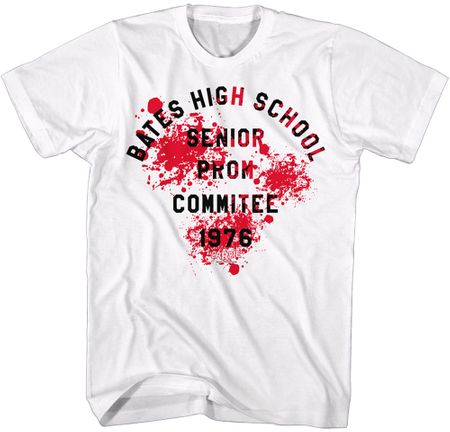Carrie Horror Movie Bates High School '76 Adult Tshirt - White