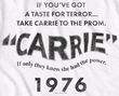Carrie Horror Movie Title Card T-shirt - White