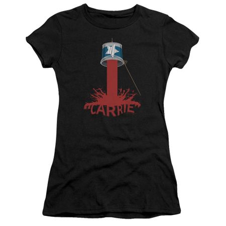 Carrie Juniors Shirt Bucket Of Blood Black T-Shirt