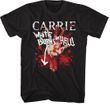 Carrie White Burns in Hell Adult Movie T-shirt - Black
