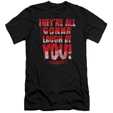 Carrie Slim Fit Shirt Laugh At You Black T-Shirt
