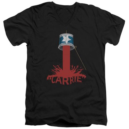 Carrie Slim Fit V-Neck Shirt Bucket Of Blood Black T-Shirt