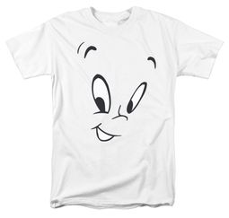Casper The Friendly Ghost Shirt Ghost Face Adult White Tee T-Shirt