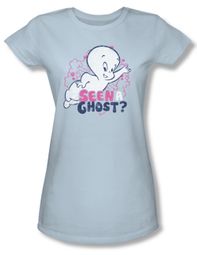 Casper The Friendly Ghost Shirt Juniors Seen A Ghost Light Blue Tee