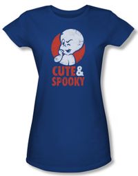 Casper The Friendly Ghost Shirt Juniors Spooky Royal Blue Tee