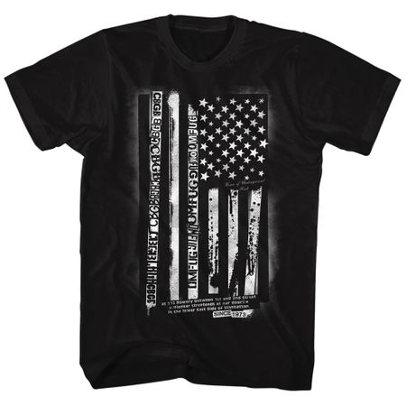 CBGB & OMFUG Shirt American Flag Black T-Shirt