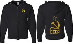CCCP Hammer Sickle Soviet Union (Front & Back) Full Zip Hoodie CCCP Hammer Sickle Soviet Union (Front & Back) Full Zip Hoodie
