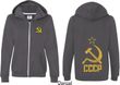 CCCP Hammer Sickle Soviet Union (Front & Back) Ladies Full Zip