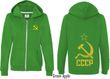 CCCP Hammer Sickle Soviet Union (Front & Back) Ladies Full Zip