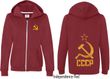 CCCP Hammer Sickle Soviet Union (Front & Back) Ladies Full Zip