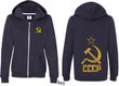 CCCP Hammer Sickle Soviet Union (Front & Back) Ladies Full Zip