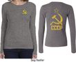 CCCP Hammer Sickle Soviet Union (Front & Back) Ladies Long Sleeve