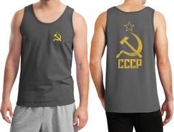 CCCP Hammer Sickle Soviet Union (Front & Back) Tank Top CCCP Hammer Sickle Soviet Union (Front & Back) Tank Top