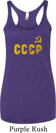 CCCP Insignia Ladies Tri Blend Racerback Tank Top