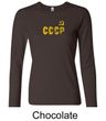 CCCP Ladies T-shirt Soviet Union USSR Insignia Long Sleeve Shirt