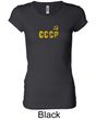 CCCP Ladies T-shirt Soviet Union USSR Insignia Longer Length Shirt