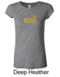 CCCP Ladies T-shirt Soviet Union USSR Insignia Longer Length Shirt
