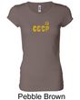 CCCP Ladies T-shirt Soviet Union USSR Insignia Longer Length Shirt
