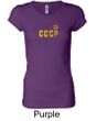 CCCP Ladies T-shirt Soviet Union USSR Insignia Longer Length Shirt